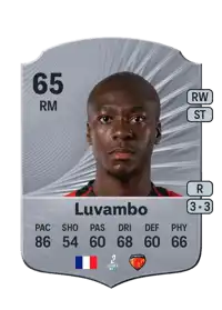 Taylor Luvambo Rare 65 Overall Rating