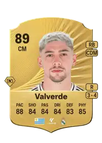 Federico Valverde Rare 89 Overall Rating