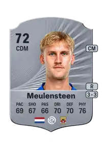 Melle Meulensteen Rare 72 Overall Rating