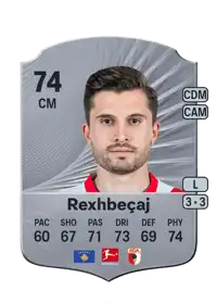 Elvis Rexhbeçaj Rare 74 Overall Rating