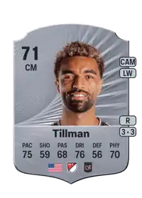 Timothy Tillman Rare 71 Overall Rating