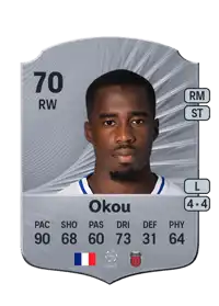 Teddy Okou Rare 70 Overall Rating