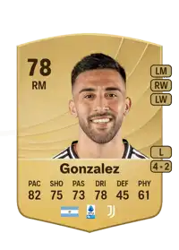 Nico Gonzalez Common 78 Overall Rating