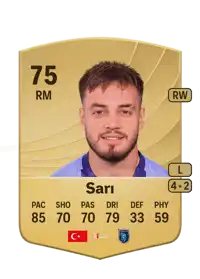 Yusuf Sarı Common 75 Overall Rating