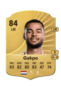 Cody Gakpo Rare 84 Overall Rating