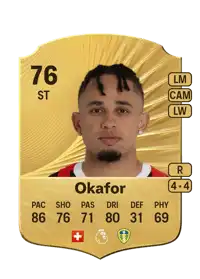 Noah Okafor Rare 76 Overall Rating