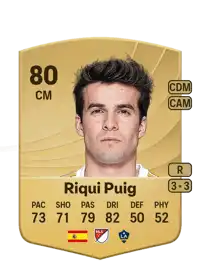 Riqui Puig Common 80 Overall Rating