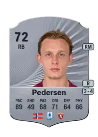 Marcus Pedersen Rare 72 Overall Rating
