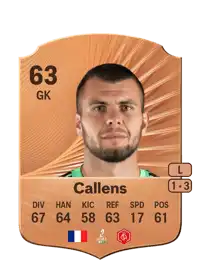 Thomas Callens Rare 63 Overall Rating