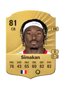 Mohamed Simakan Rare 81 Overall Rating