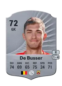 Jari De Busser Rare 72 Overall Rating