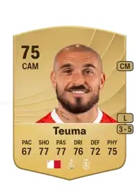 Teddy Teuma Common 75 Overall Rating