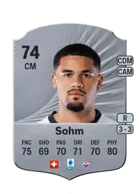 Simon Sohm Rare 74 Overall Rating