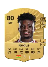 Mohammed Kudus Rare 80 Overall Rating
