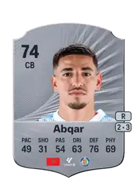 Abdelkabir Abqar Rare 74 Overall Rating