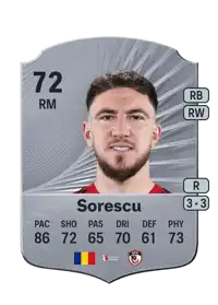 Deian Sorescu Rare 72 Overall Rating