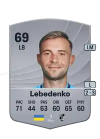 Orest Lebedenko Common 69 Overall Rating