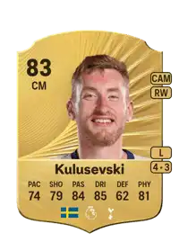 Dejan Kulusevski Rare 83 Overall Rating
