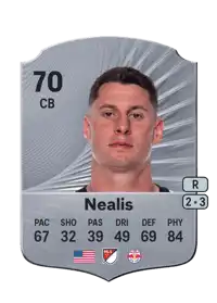 Sean Nealis Rare 70 Overall Rating