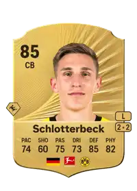 Nico Schlotterbeck Rare 85 Overall Rating
