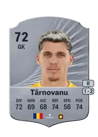 Ștefan Târnovanu Rare 72 Overall Rating
