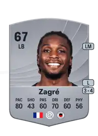 Arthur Zagré Common 67 Overall Rating