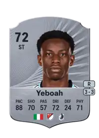 Kelvin Yeboah Rare 72 Overall Rating