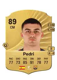 Pedri Rare 89 Overall Rating