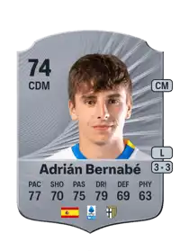 Adrián Bernabé Rare 74 Overall Rating
