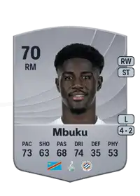 Nathanaël Mbuku Common 70 Overall Rating