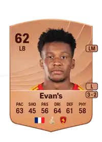Jean-Lambert Evan's Common 62 Overall Rating