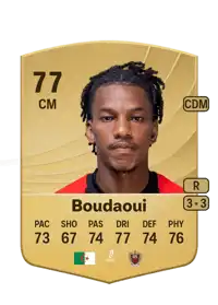 Hicham Boudaoui Common 77 Overall Rating
