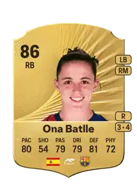 Ona Batlle Rare 86 Overall Rating