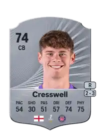 Charlie Cresswell Rare 74 Overall Rating