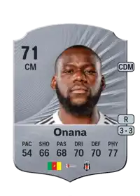 Jean Onana Rare 71 Overall Rating