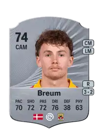 Jakob Breum Rare 74 Overall Rating