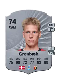 Albert Grønbæk Rare 74 Overall Rating