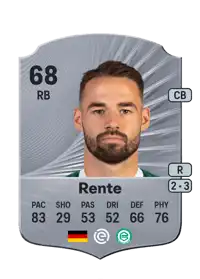 Marco Rente Rare 68 Overall Rating