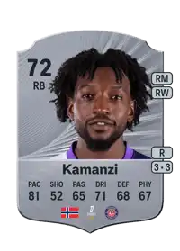 Warren Kamanzi Rare 72 Overall Rating