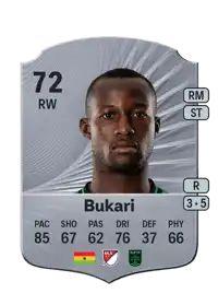 Osman Bukari Rare 72 Overall Rating