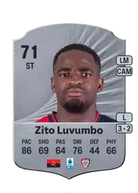 Zito Luvumbo Rare 71 Overall Rating