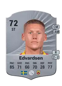 Victor Edvardsen Rare 72 Overall Rating