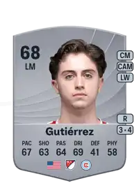 Brian Gutiérrez Common 68 Overall Rating