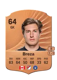 Sebastian Breza Rare 64 Overall Rating