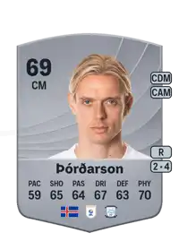 Stefán Teitur Þórðarson Common 69 Overall Rating