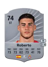 Roberto Rare 74 Overall Rating