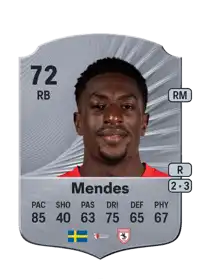 Joe Mendes Rare 72 Overall Rating