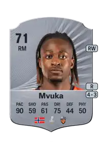 Joel Mvuka Rare 71 Overall Rating