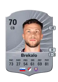 David Brekalo Rare 70 Overall Rating