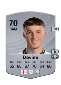 Alfie Devine Common 70 Overall Rating